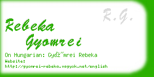 rebeka gyomrei business card